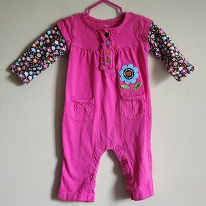 Carters Cute Pink Flowered Outfit Size 9 Months